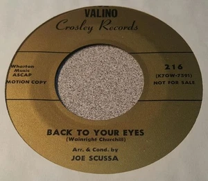 Joe Scussa – Back To Your Eyes / Hidden Pesuasion ~ Promo ~ POPCORN (VG++) - Foto 1 di 2