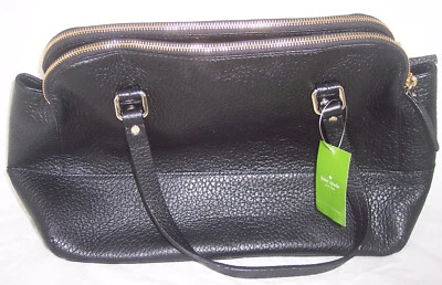Kate Spade Lainey Grove Court Black Pebbled Leather Bag NWT + Matching Wallet - Image 1 of 4