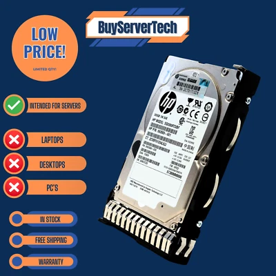 HP 652564-B21 300GB 10K SAS 2.5" HDD 6Gb/s 653955-001 SC | 0HRS | 1YR Warranty - Image 1 of 4