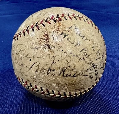 Babe Ruth 1927 Spring Training Signed (16) Official Baseball. Yankees & Reds.PSA - Image 1 of 4