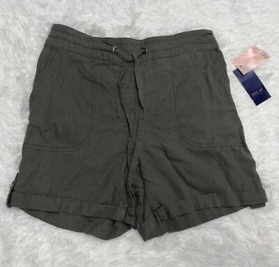 Per Se Linen Blend Women’s Shorts Size S Small Olive Green Pockets Summer New - Image 1 of 4