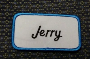 Parche para planchar o coser JERRY NAME TAG AZUL Y BLANCO  - Imagen 1 de 2