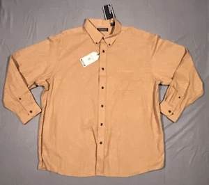 Roundtree & Yorke Portuguese Flannel Men 2XL Long Sleeve Shirt Lt Brown. Button - Picture 1 of 10