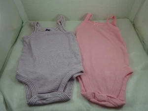 Carter's One Piece Cappellino Manica Viola Righe Garanimals Rosa 0-3 mo. - 2 pezzi. - Foto 1 di 11