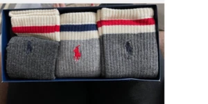 Polo Ralph Lauren Gift Box 3 Pair Men's Cotton Blend Socks - Picture 1 of 1