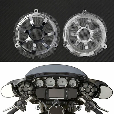 Chrome Contrast Front Speaker Grill Masks Cover Fit For Harley Touring CVO 14-19 - Image 1 of 4