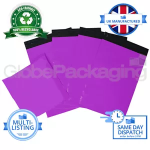 FORTI BORSE POSTALI VIOLA IN PLASTICA POLI MAILING MAILERS *TUTTE LE TAGLIE/QTÀ* - Foto 1 di 9