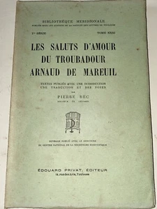 Les saluts d'amour du troubadour Arnaud de Mareuil 1961 - Picture 1 of 3