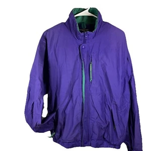 Eastern Mountain Sports EMS Nylon Jacket Full Zip Purple Green VTG Unisex Large - Picture 1 of 9