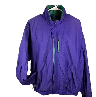 Eastern Mountain Sports EMS Nylon Jacket Full Zip Purple Green VTG Unisex Large - Image 1 of 4