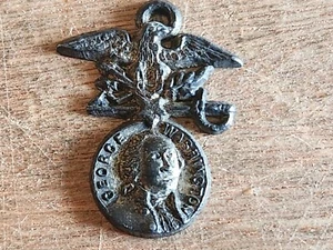 George Washington Medal FOB Pendant Charm Eagle Arrows Star Sabre Early Vintage - Picture 1 of 24