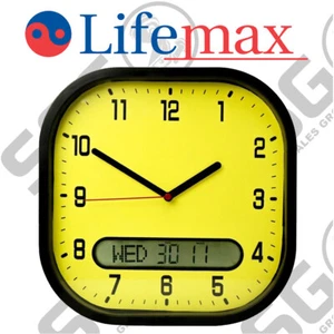 Reloj de pared Lifemax de alto contraste día-fecha - Ti de alta visibilidad parcial - Imagen 1 de 4