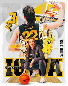 18x24 Sports Poster| 2023 IOWA HAWKEYES Caitlin Clarke Print - Picture 1 of 1