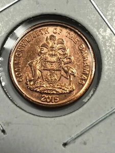 2015 Bahamas Uncirculated One Cent Foreign Coin #0837 - Picture 1 of 2