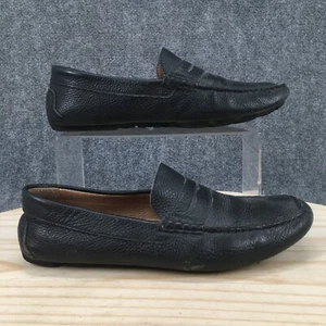 1901 Zapatos Para Hombres 8 M Penny Mocasines Cómodos Planos Sin Cordones Cuero Negro Informal - Imagen 1 de 17