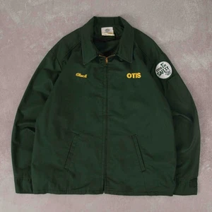 Vintage 80s Otis Workwear Jacket XL Made in USA Men's Green Company - Picture 1 of 7
