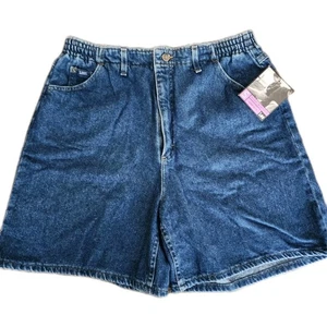 Nuevo con etiquetas Pantalones Cortos de Denim LEE Vintage Elásticos Laterales Cintura Elástica Calce Relajado Mujeres Talla 18 - Imagen 1 de 6
