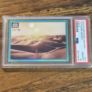 Tatooine Sunset 2023 Topps Star Wars Galaxy AQUA 145/199 Refractor #91 PSA 10 - Picture 1 of 2