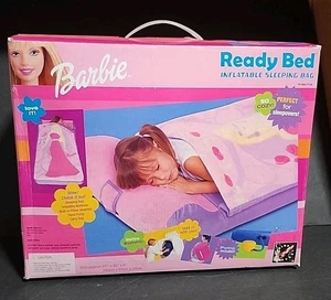 Vintage Barbie Fertigbett Kleinkind Schlafsack aufblasbar mit Pumpe NEU bitte LESEN - Bild 1 von 24