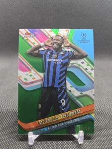 2024-25 Topps Finest UEFA Marcus Thuram /99 Green Refractor #4 Inter Milan - Bild 1 von 3
