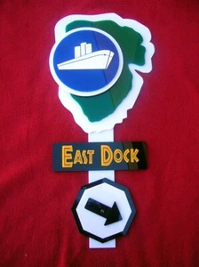 East Dock  Custom sign 3D emblem  Jurassic Park Dinosaur  ART  T REX ingen - Picture 1 of 12