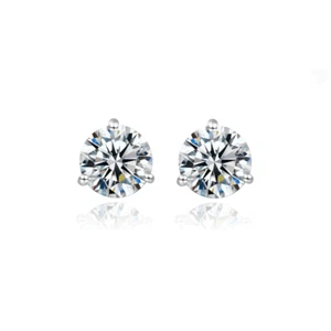 Orecchini Diamante in Moissanite 1 ct D VVS1 certificato GRA diamond earrings - Foto 1 di 5
