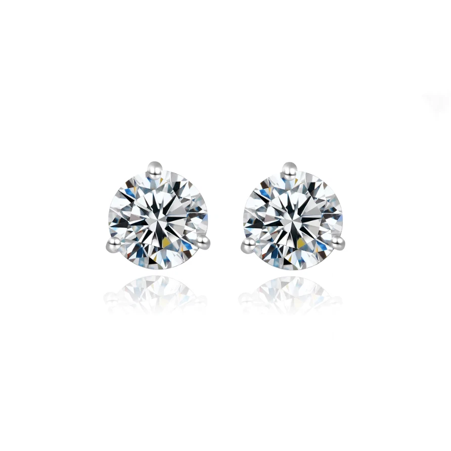 Orecchini Diamante in Moissanite 1 ct D VVS1 certificato GRA diamond earrings - Imagen 1 de 4