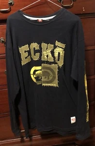 Camisa Ecko Unltd Med Manga Larga 72 Para Hombre LG Azul Oscuro De Colección - Imagen 1 de 3