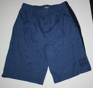 New OshKosh Navy Blue Knit Athletic Shorts 14 year Pull On Stripes Side Leg - Picture 1 of 2