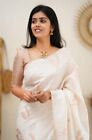 Saree Indian Wedding Party Wear Pakistani Designer Banarasi Soft Silk Sari