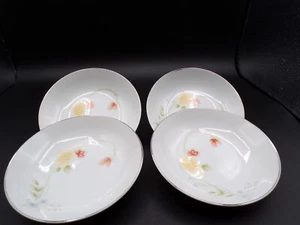 4 Annabelle Fine China Dessert Bowls 5.5" #5002 Soft Floral on White K24 - Picture 1 of 9