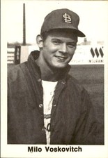 1972 Cedar Rapids Cardinals TCMA #20 Milo Voskovitch - NM Baseball Card