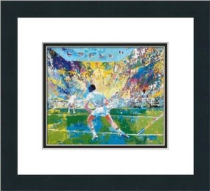 Leroy Neiman Mini Print - Stadium Tennis Custom Gallery Framed - Picture 1 of 2