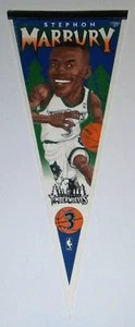 1996 Timberwolves Stephon Marbury caricature ROOKIE pennant NBA Minnesota! - Picture 1 of 1