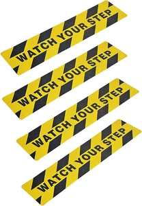 6" X 24" Watch Your Step Floor Tape anti Slip Warning Sign Sticker Adhesive Non- - Picture 1 of 12