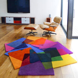 4x6 Feet Tufted Carpet Living Handmade Room Rug Thick Tufted Blended 