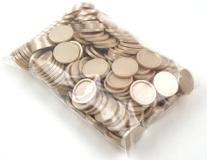 5 - 5.000 Einkaufswagenchips, Wertmarken, Pfandmarken, gold-farbig - Bild 1 von 2