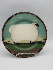Vintage Sheep Folk Art Plate Warren Kimble Cape Craftsman Hand Painted Ceramic - Picture 1 of 2