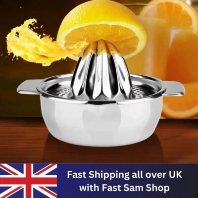 Heavy Duty Stainless Steel Citrus Juicer / Orange & Lemon Squeezer 12 cm Manual - Image 1 of 4