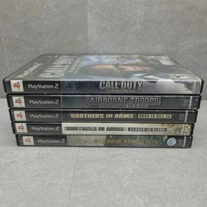 Playstation 2 Games Lot Of 5 Medal Of Honor COD Brothers In Arms Airborne Troops - Picture 1 of 19