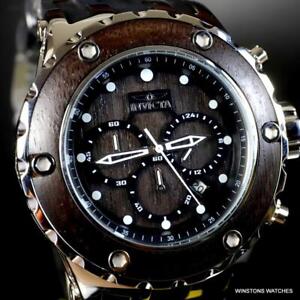 Invicta Subaqua Specialty Brown Wood Dial/Bezel Chronograph 52mm Watch New