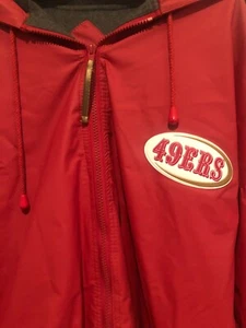 RARE Vintage Game Day Coaches  Rain Jacket San Francisco 49ers NFL Coat XL Thick - Picture 1 of 7