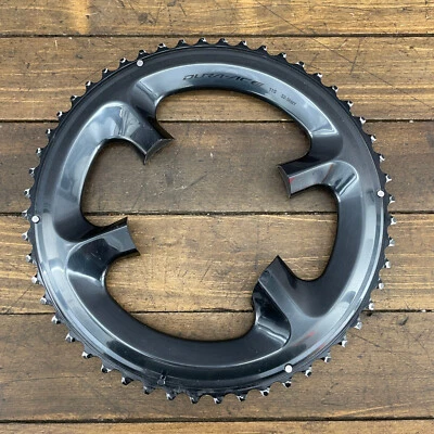 Plato Shimano Dura Ace Hollowglide 52 dientes 110 BCD asimétrico 4 FC9100 11s Foto 1 de 4