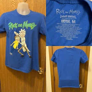 Rick and Morty T-Shirt Adult Swim/Ripple Junction Unisex M Blue Short Sleeve - Picture 1 of 11