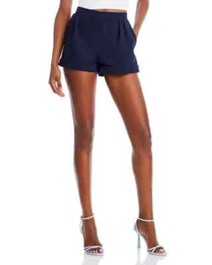 Aqua Cuffed Shorts Women's XL Navy Solid Side Pockets Elastic Waist Pull On - Picture 1 of 16