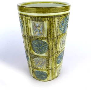 Royal Copenhagen Aluminia Fajance Vase, Kari Christensen Sol Design, Denmark 70s - Bild 1 von 9