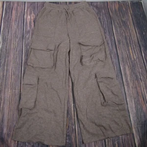 Halara NEW NWT Womens Small Brown Ribbed Cargo Pants - Picture 1 of 5