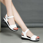 Womens Wedge Heel Platform Ankle Strap Buckle Casual Summer Sandals Beach Shoes