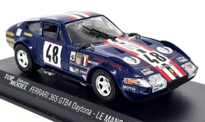 Modellino auto scala pressofuso Top Model 1/43 Ferrari 365 GTB4 Daytona Le Mans 1975 #48 - Foto 1 di 5