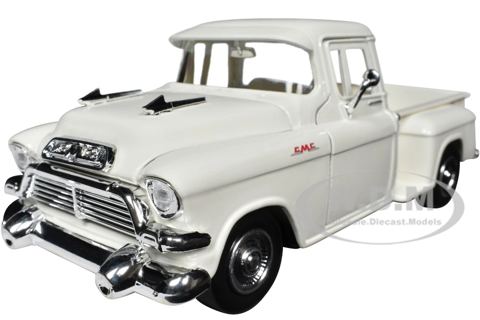 1957 GMC BLUE CHIP PICKUP WHITE 1/24 DIECAST MODEL CAR BY MOTORMAX 79383